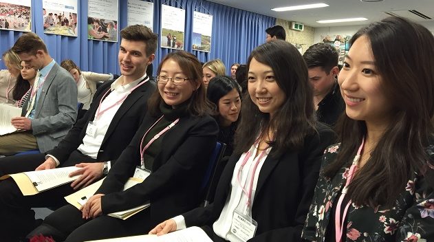 Wenjie Wu and students on Kakehashi Project in Japan