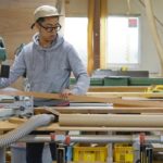 David Wang builds furniture at Ishinomaki Laboratories in Japan
