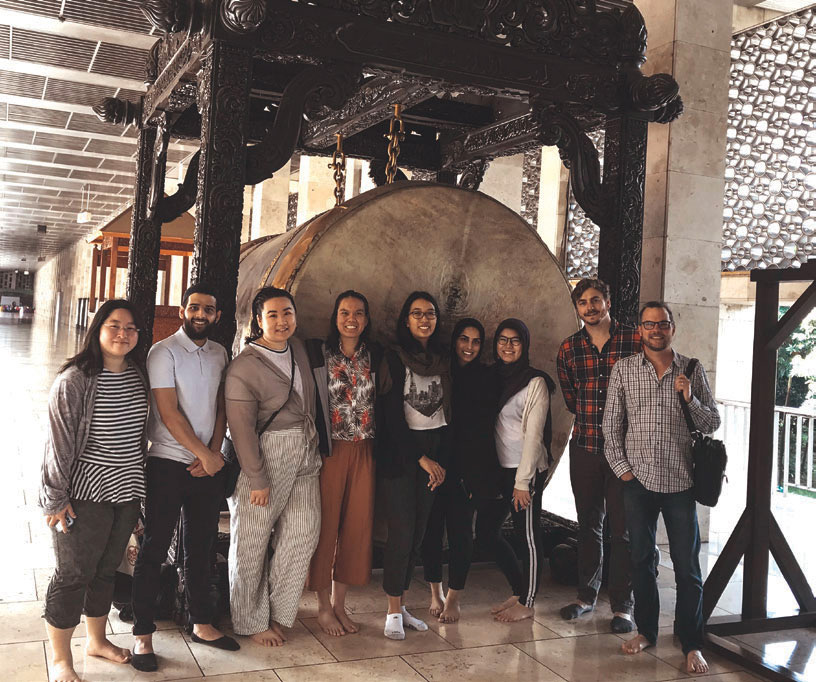 Fourth-year undergraduate students visit Indonesia.