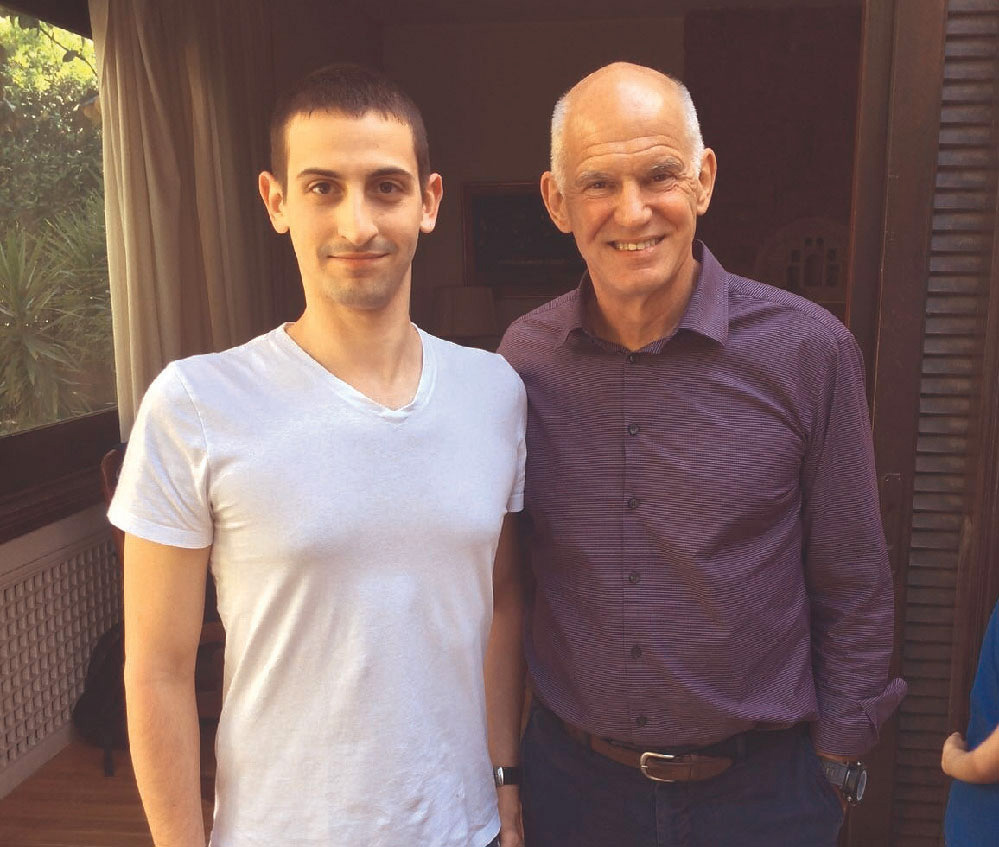Enis Alaluf and former Greek prime minster George Papandreou.
