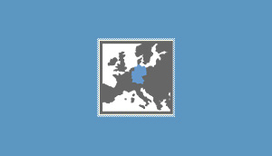 JIGES Map of europe - Germany highlighted in blue