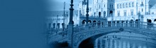 A fragment of a picture of a brigde in a European city