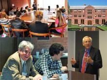 This is a photo collage representing the Petro Jacyk Program for the Study of Ukraine featuring Dr. Zbigniew Wojnowski, Dr. Peter Solomon, Dr. Norman Naimark, and participants of the International Graduate Student Symposium in Toronto in 2012