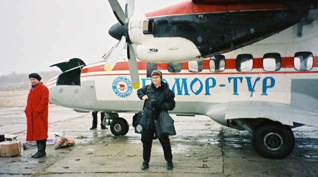 Photo of Lynne Viola during her research trip to Russia