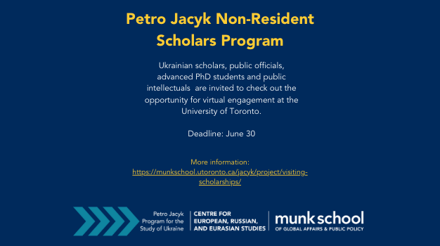 The Petro Jacyk Non-Resident Scholars Program