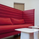 Red couch in the Observatory
