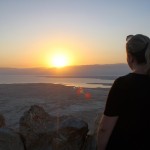 Munk One student Abby overlooking the Dead Sea in Israel