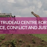 Trudeau Centre for PCJ banner on photo of African Safari