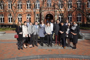 Tea, Ivana, and Natalie toured the Georgetown campus with the cohort of International Fellows, as well as CSPC Senior Vice President Dan Mahaffee and Snior Advisor Michael Stecher, both of whom are Georgetown alumni