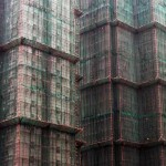 Photo of construction in Hong Kong - bamboo scaffolding