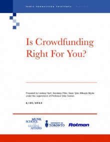 Cover of India Innovation Institute paper "Is Crowdfunding Right for You?"
