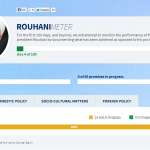Screen shot of Rouhani Meter website: www.rouhanimeter.com
