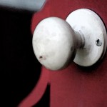 Stylized photo of a door knob