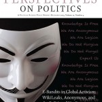 Cover of "E-Bandits in Global Activism: WikiLeaks, Anonymous, and the Politics of No One" - Showing famous Anonymous mask