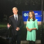 Photo of Anderson Cooper and Seema Yasmin about to go on the air, courtesy of Anderson Cooper Twitter