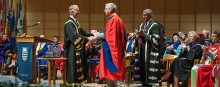Stephen Toope receives the Order of Canada at a formal ceremony