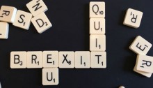 Lettered tiles spelling out the word "Brexit"