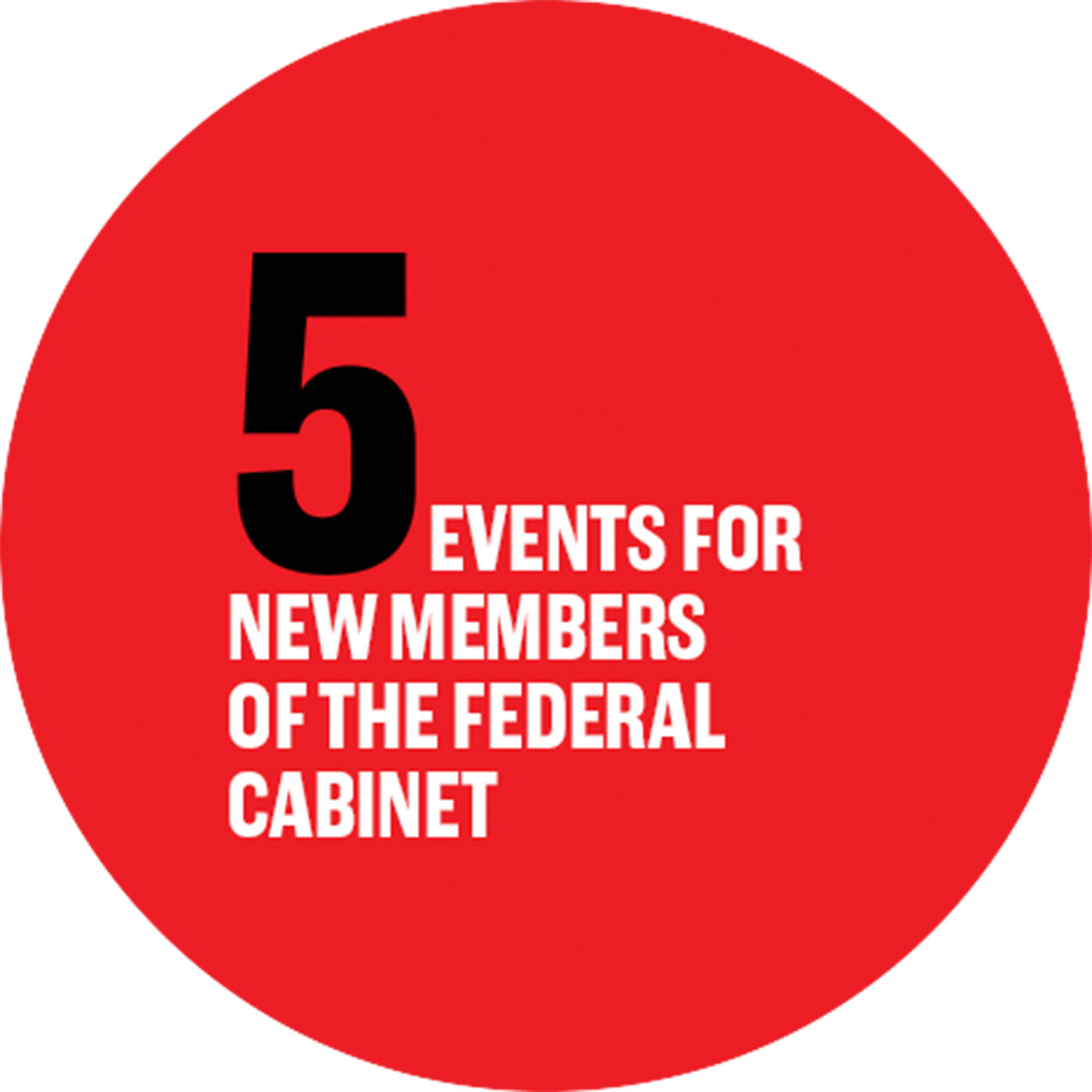 5 events for new members of the federal cabinet