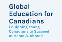 Text-based report cover for Global Education for Canadians