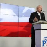 Leader of Law and Justice party Jaroslaw Kaczynski speaks during a press conference in Warsaw, Poland