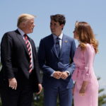 President Trump was greeted by Prime Minister Justin Trudeau of Canada and his wife, Sophie Grégoire Trudeau, after arriving in Canada on June 8 for the Group of 7 summit meeting.