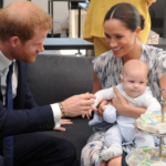 Harry and Meghan with baby