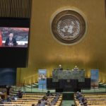 Chinese President Xi Jinping, speaking at the 75th General Assembly of the United Nations