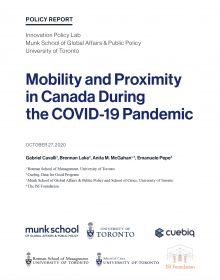 Mobility and Proximity in Canada During the COVID-19 Pandemic