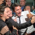 Justin Trudeau takes selfie with young constituents