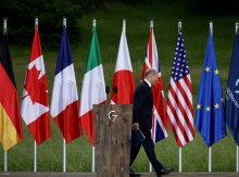 G7 leaders launched the Partnership for Global Infrastructure and Investment at their annual gathering over the weekend in Germany, pledging US$600 billion in investment. PHOTO BY (PHOTO BY RONNY HARTMANN / AFP)