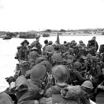 Soldiers on Juno Beach, Normandy