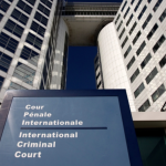 The entrance of the International Criminal Court (ICC) is seen in The Hague, Netherlands [File: Jerry Lampen/Reuters]
