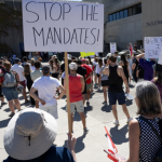 Students protesting University Mandates